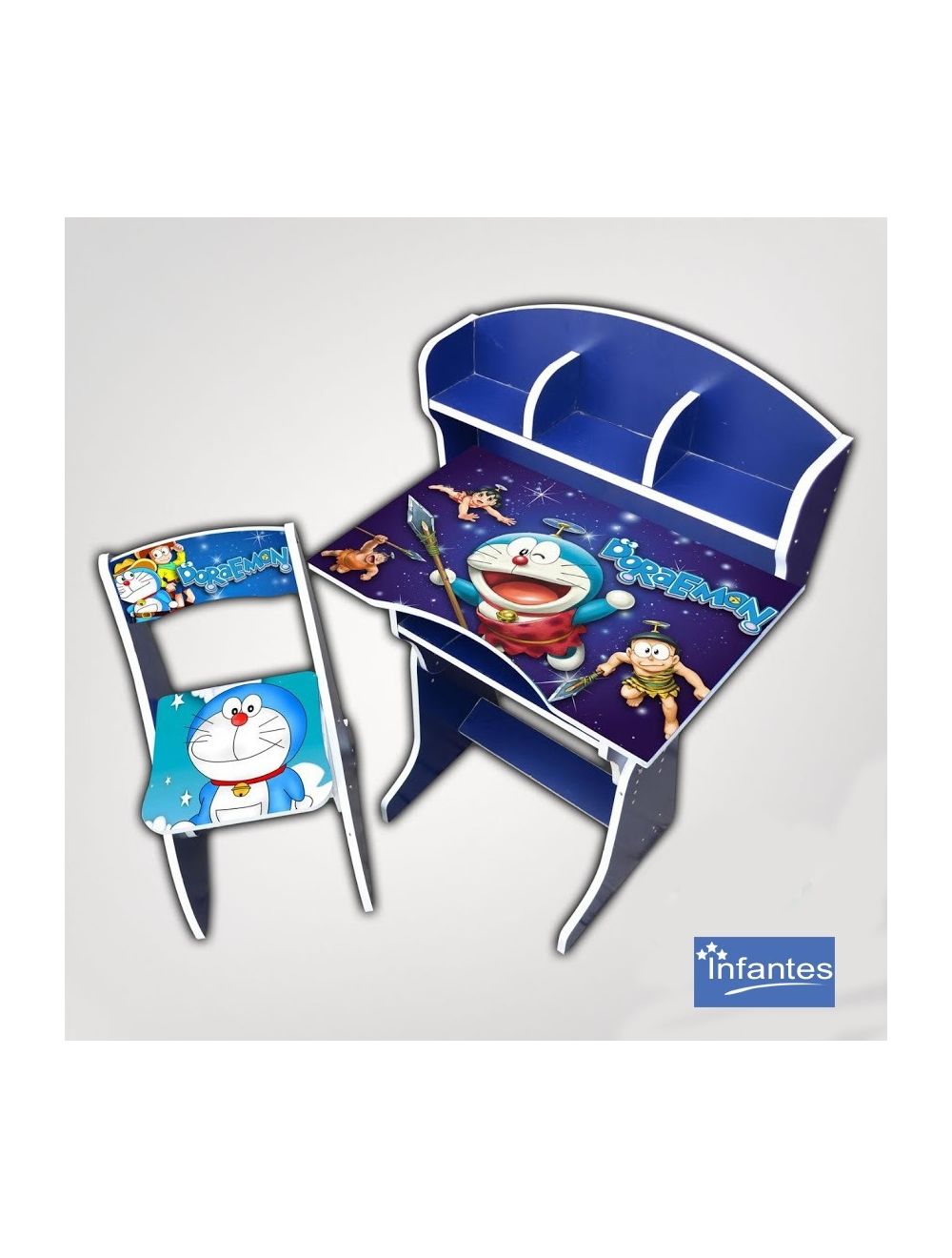 Infates Table And Chair Set Doraemon Blue